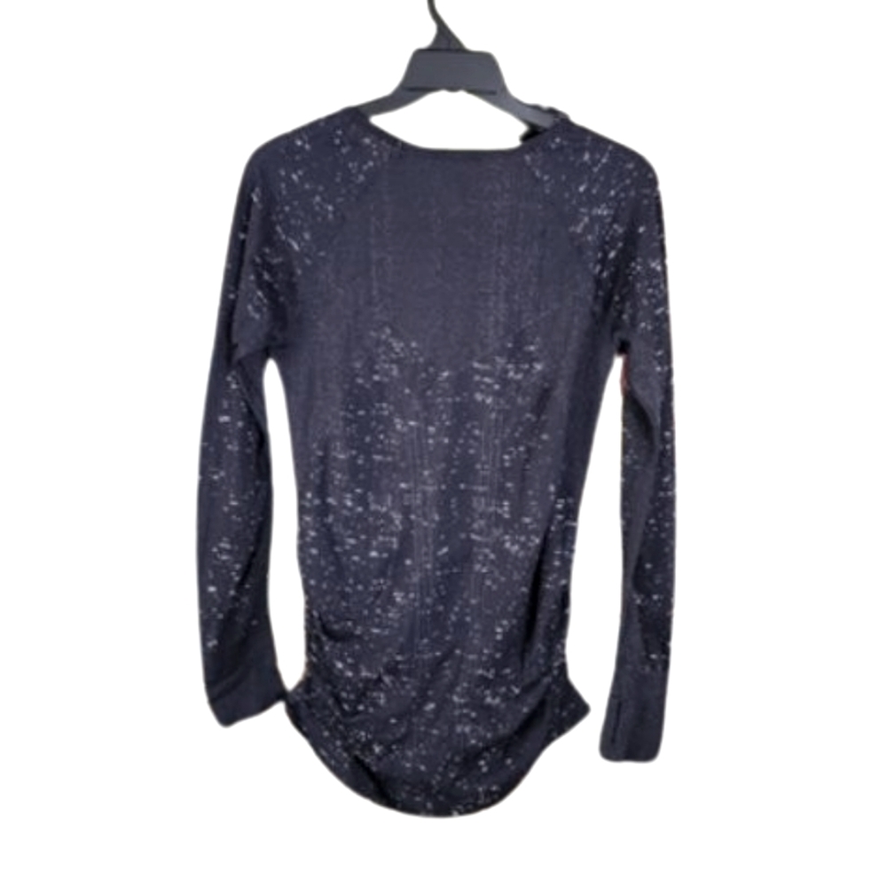 Athleta Speedlight Speckle Women's Medium Ruched Activewear Top - Picture 2 of 5